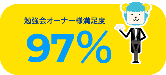 勉強会オーナー様満足度 97%